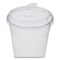 Karat Plastic Strawless Sipper PET Lids Fits 12 oz. to 24 oz. Cold Cups - Clear (1000/Carton)